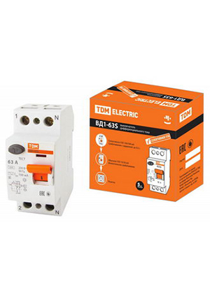 TDM electric ВД1-63S 2Р 63А 100мА выключатели
