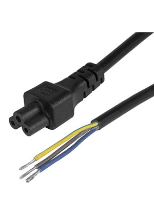 RUICHI SCZ для блока питания, Шнур сетевой для блока питания с вилкой IEC C5 неоконцованный RUICHI SCZ 0.5 кабель сетевой