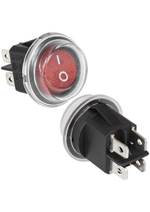 RUICHI KCD1-201N-8-C3-R/4P on-off, Клавишный переключатель RUICHI KCD1-201N-8-C3-R/4P, ON-OFF переключатели клавишные