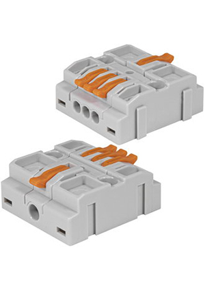 RUICHI СМК 6413, Зажим-клемма RUICHI СМК 6413, 3 контакта, 24 А, 450 В, корпус PA66 клеммные зажимы