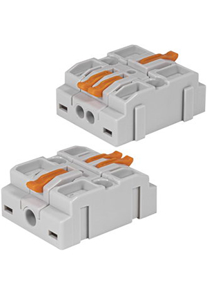 RUICHI СМК 6412, Зажим-клемма RUICHI СМК 6412, 2 контакта, 24 А, 450 В, корпус PA66 клеммные зажимы