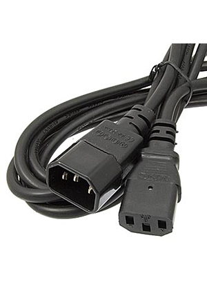 RUICHI SCZ IEC 60320 female-male, Шнур сетевой 3-х полюсный гнездо-вилка RUICHI SCZ, 3 м, 3х1.0 мм2 кабель сетевой