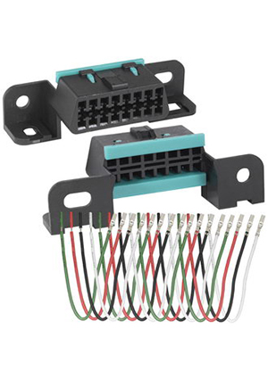 RUICHI OBD-16-ST04, Разъем диагностический OBD RUICHI ST04, OBD2-female, с проводами, прямой с отверстиями разъемы межблочные (интерфейсные)