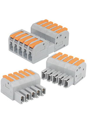RUICHI СМК 223G-5, Клемма зажимная проходная разборная RUICHI СМК 223G-5, аналог WAGO, на 5 проводов, 10-ти клеммные зажимы