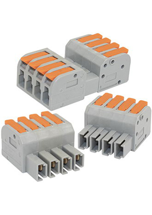 RUICHI СМК 223G-4, Клемма зажимная проходная разборная RUICHI СМК 223G-4, аналог WAGO, на 4 провода, 8-ми к клеммные зажимы