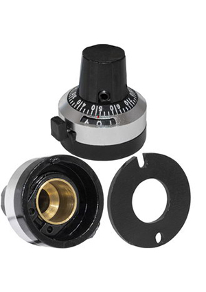 RUICHI RH3-6.35-22X24-02M, Ручка приборная со счетчиком для многооборотных потенциометров RUICHI RH3-6.35-2 ручки для радиоаппаратуры