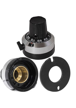 RUICHI RH1-6.35-22X24-01M, Ручка приборная со счетчиком для многооборотных потенциометров RUICHI RH1-6.35-2 ручки для радиоаппаратуры