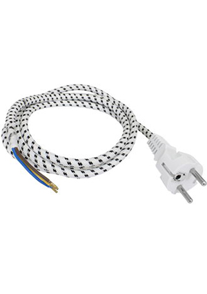 RUICHI SCZ IEC 60320, Шнур сетевой трехполюсный с прямой вилкой CEE7/7 неоконцованный RUICHI SCZ IEC 60320, кабель сетевой