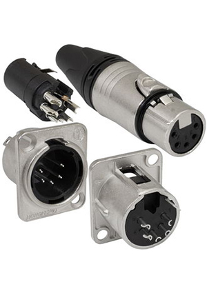 RUICHI TD-395, Разъём микрофонный XLR RUICHI TD-395 5-контактов с фиксатором комплект вилка + гнездо Аудио разъемы Jack