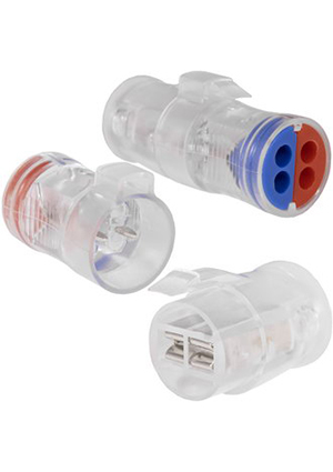 RUICHI СМК 264-204, Клемма зажимная соединительная проходная безвинтовая RUICHI СМК 264-204, 4-проводная, 2 клеммные зажимы