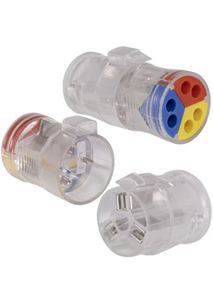 RUICHI СМК 264-336, Клемма зажимная соединительная проходная безвинтовая RUICHI СМК 264-336, 6-проводная, 2 клеммные зажимы