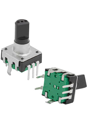 RUICHI EC12E 24 15mm, Энкодер инкрементальный двухканальный RUICHI EC12E, 24 импульса, длина вала 15 мм, уг датчики угла (энкодеры)