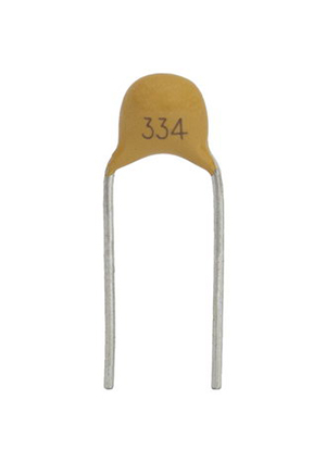 RUICHI 0.33uF/50V X7R, 0.33uF/50V X7R, MLCC керамический конденсатор RUICHI, 0.33 мкФ, 50 В, X7R, 10%, выв конденсаторы керамические выводные