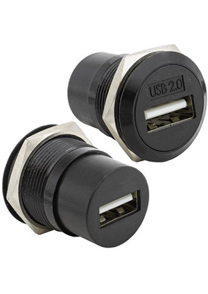 RUICHI USB2.0 A(F)-A(F) PN, Панельный модуль (переходник) передачи данных USB RUICHI USB 2.0 A(F)-A(F) PN, разьемы USB