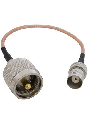 RUICHI UHF-P/BNC-J RG316 15cm, Переходник антенный (вилка-розетка) RUICHI UHF-J/BNC-J, вилкапрямая, розетка ВЧ разъемы