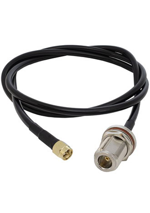 RUICHI N-JB/SMA-P RG58 100cm, Переходник антенный (розетка-вилка) RUICHI N-JB/SMA-P, розетка с резьбой и га ВЧ разъемы