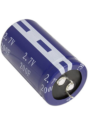 KAMCAP HP-2R7-J207VYJ31, HP-2R7-J207VYJ31, ионистор KAMCAP, 200 Ф, 2.7 В, 30х50 мм, циллиндрический, с жест суперконденсаторы, ионисторы