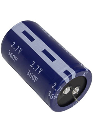 KAMCAP HP-2R7-J367VYJ33, HP-2R7-J367VYJ33, ионистор KAMCAP, 360 Ф, 2.7 В, 75.9 А, 30х60 мм, циллиндрический суперконденсаторы, ионисторы