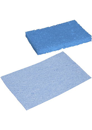 RUICHI TCS-10060B, Губка для очистки жала паяльника RUICHI TCS-10060B, 100x60 мм, синяя, целлюлозная губки и средства для очистки жала