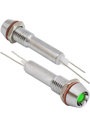 RUICHI L-614-G 3v (6mm), Индикатор светодиодный в корпусе RUICHI L-614-G, диаметр 6 мм, 3 В, -20  +55  C, с индикаторы в корпусе
