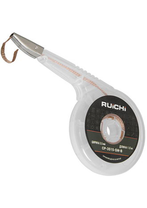 RUICHI CP-3515-SW-B, Оплетка для удаления припоя RUICHI CP-3515-SW-B, ширина 3.5 мм, длина 1.5 м, медная оплетка для выпайки