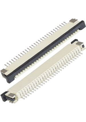 RUICHI FPC/FFC 1.0mm 28A, FPC/FFC разъем для гибких плоских печатных шлейфов и печатных плат RUICHI, шаг ко разъемы на гибкий кабель FFC/FPC
