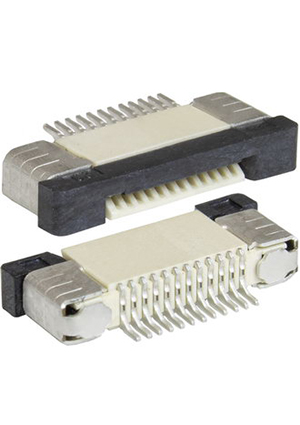 RUICHI FPC/FFC 0.5mm 12A, FPC/FFC разъем для гибких плоских печатных шлейфов и печатных плат RUICHI, шаг ко разъемы на гибкий кабель FFC/FPC