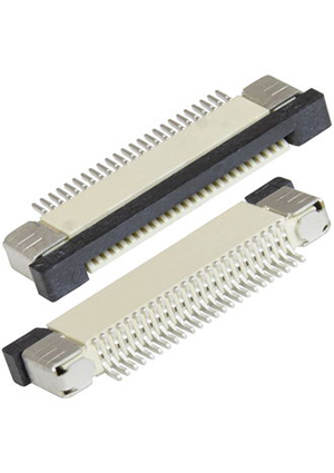 RUICHI FPC/FFC 0.5mm 24A, FPC/FFC разъем для гибких плоских печатных шлейфов и печатных плат RUICHI, шаг ко разъемы на гибкий кабель FFC/FPC