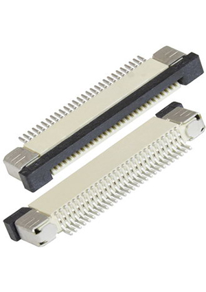 RUICHI FPC/FFC 0.5mm 28A, FPC/FFC разъем для гибких плоских печатных шлейфов и печатных плат RUICHI, шаг ко разъемы на гибкий кабель FFC/FPC