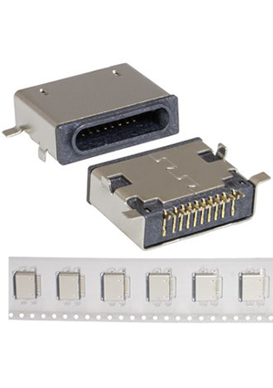 RUICHI USB3.1 TYPE-C 10PF-075, Разъем RUICHI USB3.1 TYPE-C 10PF-075 10 контактов разьемы USB