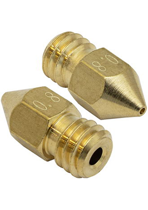 RUICHI B-MK8-1.75-0.8, Сопло латунное для 3D-принтера RUICHI B-MK8-1.75-0.8, резьба M6, 0.8 мм, совместимо Расходные материалы для 3D принтеров