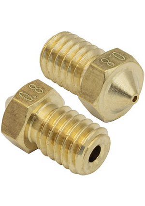 RUICHI B-E3D-1.75-0.8, Сопло латунное для 3D-принтера RUICHI B-E3D-1.75-0.8, резьба M6, 0.8 мм, совместимо Расходные материалы для 3D принтеров