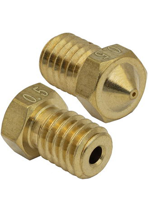 RUICHI B-E3D-1.75-0.5, Сопло латунное для 3D-принтера RUICHI B-E3D-1.75-0.5, резьба M6, 0.5 мм, совместимо Расходные материалы для 3D принтеров