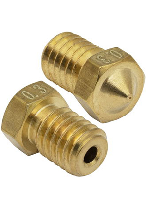 RUICHI B-E3D-1.75-0.3, Сопло латунное для 3D-принтера RUICHI B-E3D-1.75-0.3, резьба M6, 0.3 мм, совместимо Расходные материалы для 3D принтеров