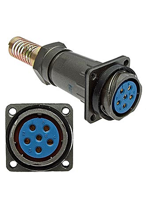 FQ24-6pin ZPK-12, Разъём-розетка быстросъемный цилиндрический SZC FQ24-6pin ZPK-12, 6-ти контактный