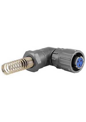 FQ18-4pin TRK-8, Разъём быстроразъёмный, кабельный, угловая розетка с байонетным соединением RUICHI