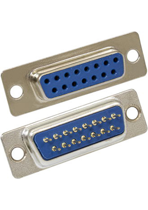 DPS-15F / DBB-15F, Разъём D-SUB DPS-15F/DBB-15F, 15 контактов