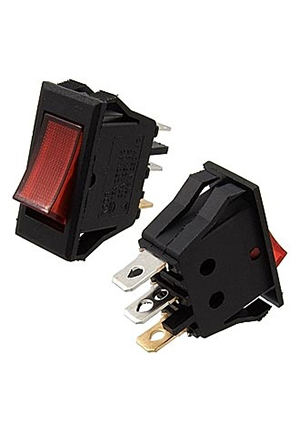 RUICHI IRS-1-4C on-off, Клавишный переключатель RUICHI IRS-1-4C, ON-OFF, красный переключатели клавишные