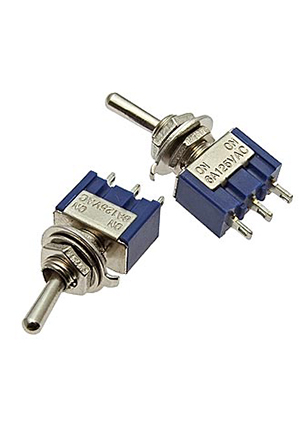RUICHI MTS-102 on-on, Микротумблер RUICHI MTS-102, ON-ON, SPDT, 3 А, 250 В, 20 мОм, установочное отверстие тумблеры