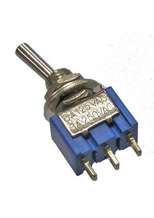 RUICHI MTS-103 on-off-on, Микротумблер RUICHI MTS-103, ON-OFF-ON, SPDT, 3 А, 250 В, 20 мОм, установочное от тумблеры