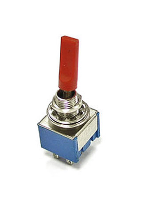 RUICHI MTS-203-E1 on-off-on (кр.колп), Микротумблер RUICHI MTS-203-E1, ON-OFF-ON, DPDT, 3 А, 250 В, 20 мОм, тумблеры