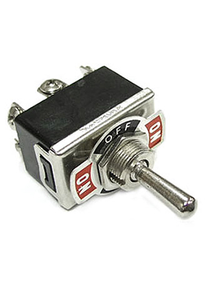 RUICHI KN3(C)-203 on-off-on, Тумблер трехпозиционный двухполюсный RUICHI KN3(C)-203, 53х19.8х33 мм, ON-OFF- тумблеры