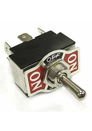 RUICHI KN3(B)-203P(A) on-off-on, Тумблер трехпозиционный двухполюсный RUICHI KN3(B)-203P(A), 56.7х19.5х33.5 тумблеры