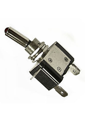 RUICHI ASW-07D кр. подсветка, Тумблер RUICHI ASW-07D, 61.7х16х28 мм, ON-OFF, SPST, 25 А, 12 В, 50 мОм, 3 ко тумблеры