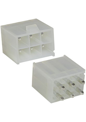 RUICHI MF-2x3S + terminals, Разъём питания низковольтный RUICHI MF-2x3S, 6 контактов штырьковые разъемы питания