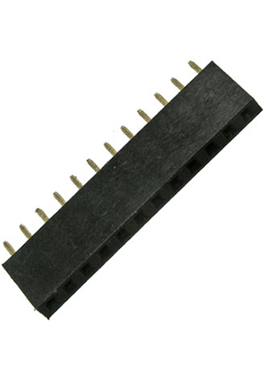 RUICHI PBS-1x12 (PBS-12) шаг 2.54 мм, Штыри для плат RUICHI PBS-12, шаг 2.54 мм разъемы штыревые и гнезда для них