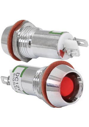 RUICHI L-617-R 12v (12mm), Индикатор светодиодный в корпусе RUICHI L-617-R, 12 В, 12 мм, красный индикаторы в корпусе