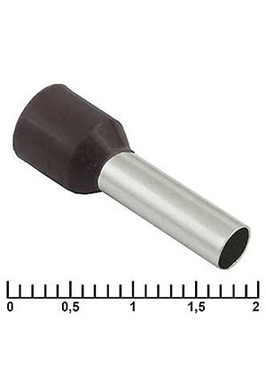 RUICHI DN06012 black (3.5x12mm), Наконечник на кабель RUICHI DN06012, длина 22 мм, 10 AWG, 6 мм2, 3.5x12 мм наконечники втулочные