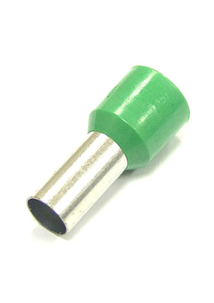 RUICHI DN16012 green (5.8x12mm), Наконечник втулочный изолированный на кабель RUICHI DN16012, 5.8x12 мм, 16 наконечники втулочные
