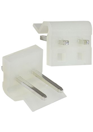 RUICHI MPW-02 pitch 5.08 mm, Разъём питания низковольтный RUICHI MPW-02 наклон 5.08 мм, 2 контакта штырьковые разъемы питания